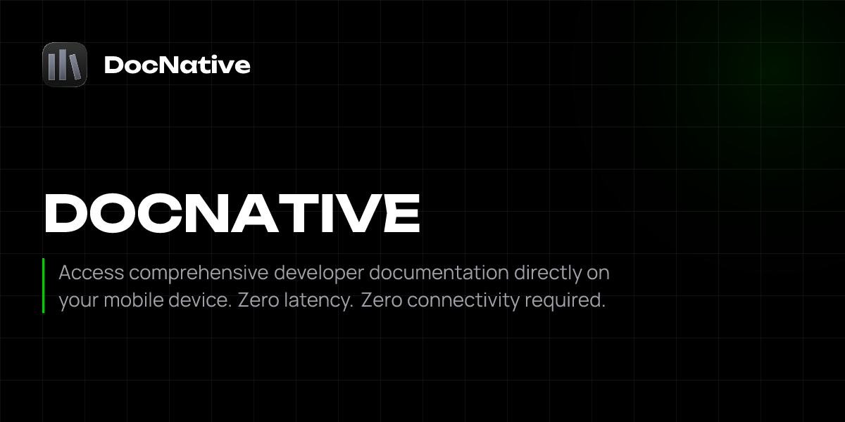 DocNative | The Offline Documentation Engine | DocNative